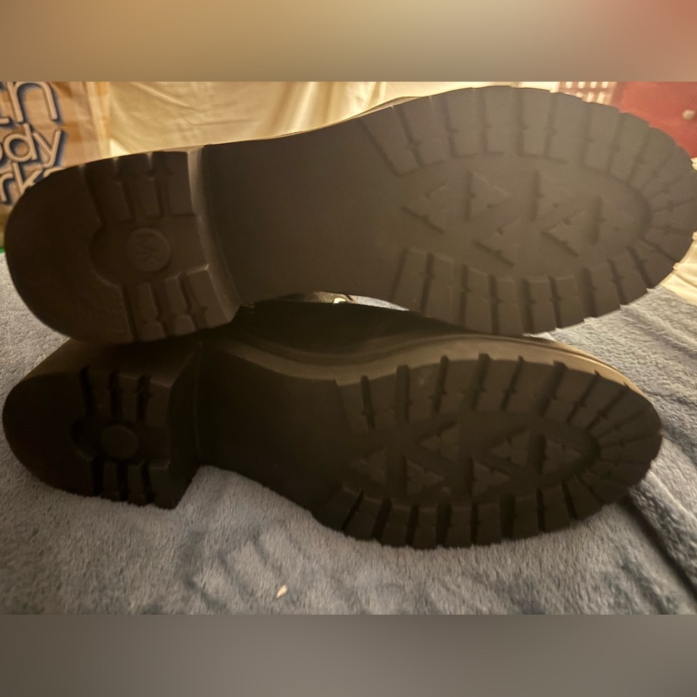 Michael Kors Black Corey Canvas Combat Boots - Picture 5 of 5